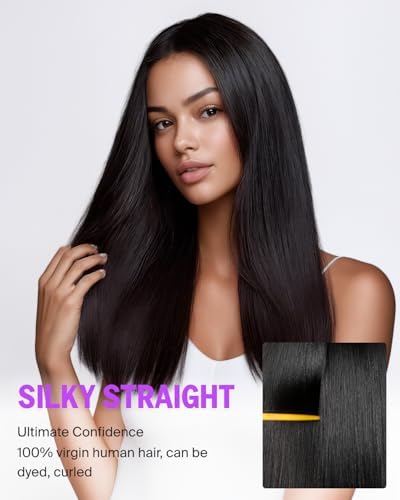 Glueless 6x6 Lace Closure Wigs Human Hair Straight 20 Inch - Image 3