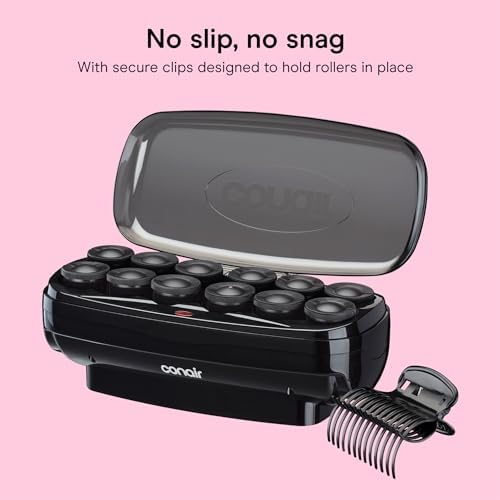 Conair Jumbo Hot Rollers Set, 1 1/2" Rollers with Super Clips, 12-Count - Image 5