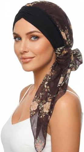 Ababalaya Satin Lined Head Wrap Chemo Headwear for Women by Ababalaya
