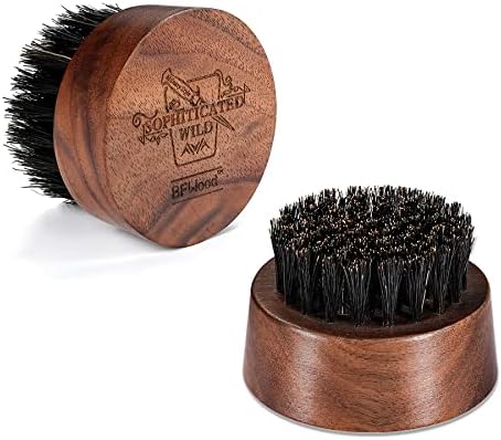BFWood Beard Brush for Men, Natural Boar Bristles Beard Brush by BFWood
