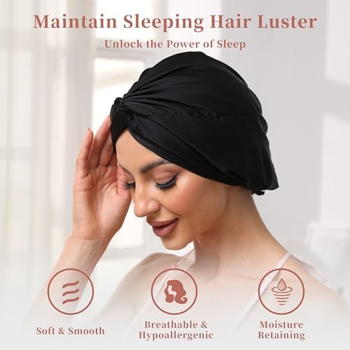 Adjustable Silk Bonnet Satin Curly Hair Wrap for Sleeping Women Anti-Frizz - Image 3