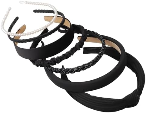 7pc Black Headbands for Women Girls Headbands Set, Non Slip - Image 7