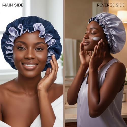 Silk Satin Hair Bonnet for Sleeping Reversible - Image 2