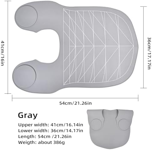 Professional Hair Cutting Cape with Geometric Grid Pattern, Longer Silicone Waterproof Cutting Mat,Neck Guide - Image 2