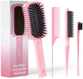 Auhrjomra Curl Defining Brush Pink, Volume Curly Hair Brush for Effortlessly Detangling Shaping and Styling Women's Curls, Waves & Coils, Curly Hair Products, Reduce Frizz by Unknown