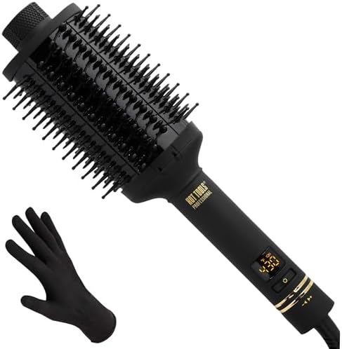 Hot Tools Pro Artist Heated Hair Styling Oval Brush, Black/Gold by HOTTOOLS