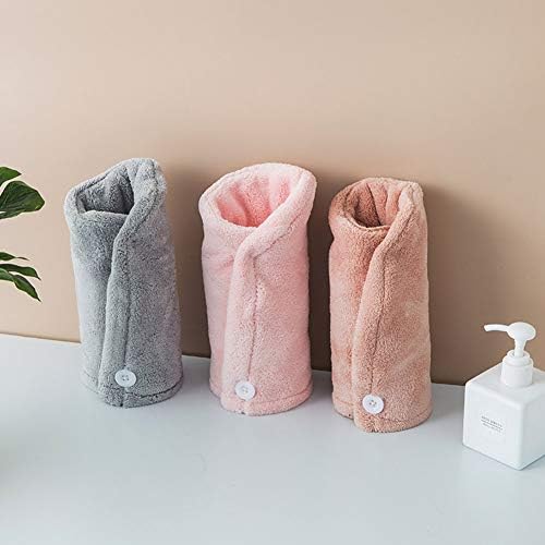 Microfiber Hair Drying Wrap Towel for Women Turban Fast Dry Gray - Image 6
