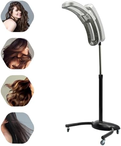 Stand up Hair Dryer, 950W Portable Floor Standing Dryer for Home Aluminum Alloy Reflector Silent Universal Wheels 104~158℉ Temperature Adjustment 0-60min Adjustment 360° Rotating Nozzle - Image 3