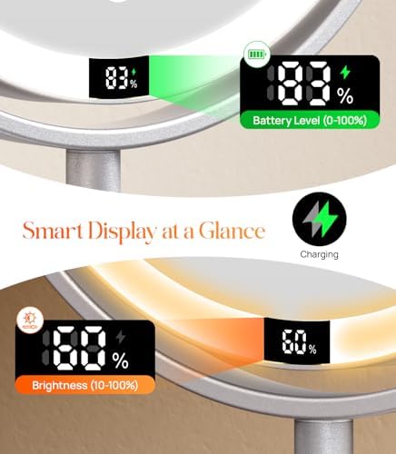 Gospire ABS 8" Lighted Makeup Mirror with Lights and 20X Magnification - Image 6