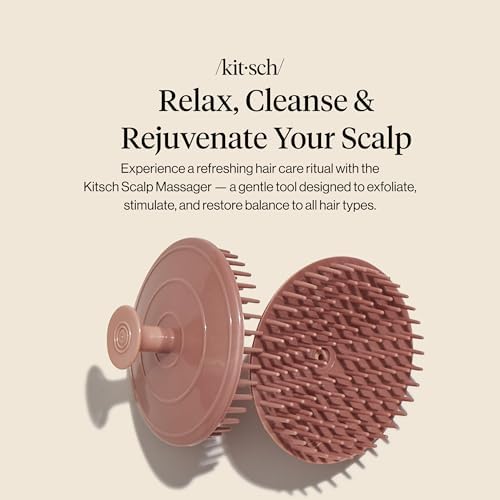 Kitsch Scalp Massager for Hair Care - Shampoo Brush Scalps - Terracotta - Image 3