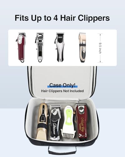 Luxtude Hair Clipper Case Travel, Hard Barber Bags for Clippers and Supplies - Image 3