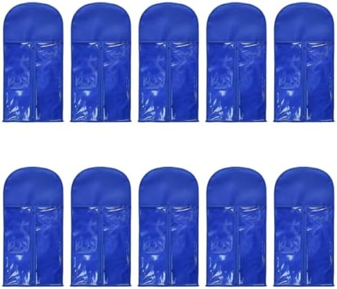 10 Pieces Wig Hair Extension Storage Bag, Dust-Proof Wigs Pouch Organizer Protect for Professional Hair Extensions with Nylon Wig Caps(Dark Blue) by Unknown