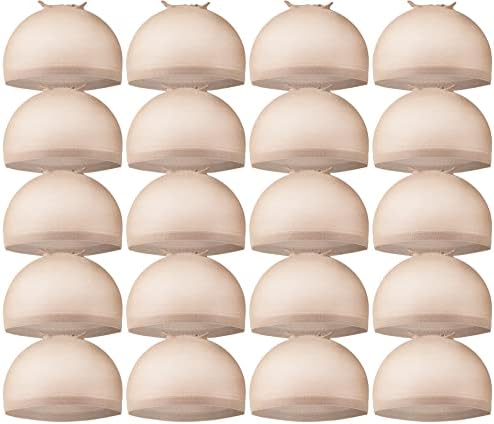 Teenitor Wig Cap, Nylon Wig Caps, 20Pcs Stocking Wig Caps for Women Nude by PERFECTYOURBEAUTY