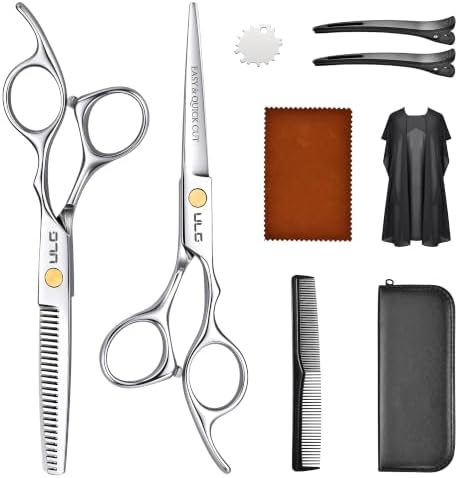 ULG Hair Cutting Scissors Set, 8 PCS Professional Stainless Steel by ULG