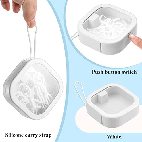 Kathfly 4 Pcs Hair Tie Organizer Travel, Stackable, White - Image 4