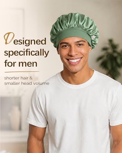 YANIBEST Small Satin Bonnet for Men, Hair Bonnet for Short Hair Waves - Image 4