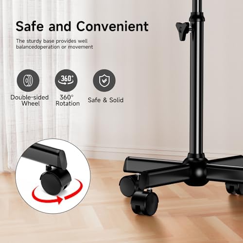 Salon Tray Cart Rolling Tray Trolley,Tattoo Dental Tray,Height Adjustable - Image 5