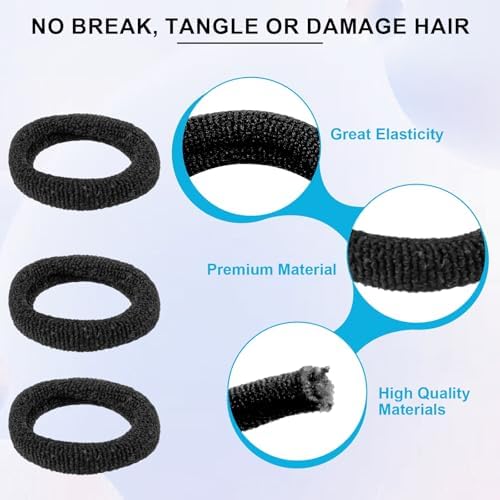 TVINLIK 400 PCS Baby Hair Ties – No Damage Elastic Ponytail Holders - Image 3