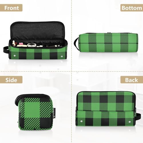 Buffalo Plaid Hair Tools Travel Bag Portable Carrying Case Travel Pouch Organizer with Heat Resistant Mat for Hair Dryer Flat Irons Curling Iron - Image 5