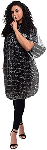 Betty Dain Secret Messages Shampoo Cape, Vinyl, 36" x 54", Black by BettyDain