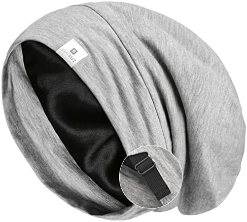 YANIBEST Slouchy Beanie Hat Satin Lined Sleep Cap Chemo Headwear Caps by yanibest