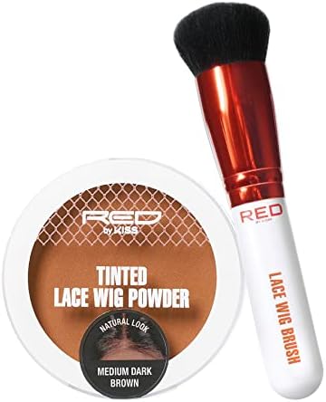 Red by Kiss Lace Wig Brush Tinted Powder Set – Matte Finish, Oil Control, Lightweight, Long-Lasting, Mix & Match Shade Duo by REDbyKISS