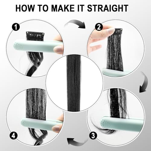 10 PCS Black Curly Wavy Clip-in Synthetic Hair Extensions for Women,17 Inch - Image 7