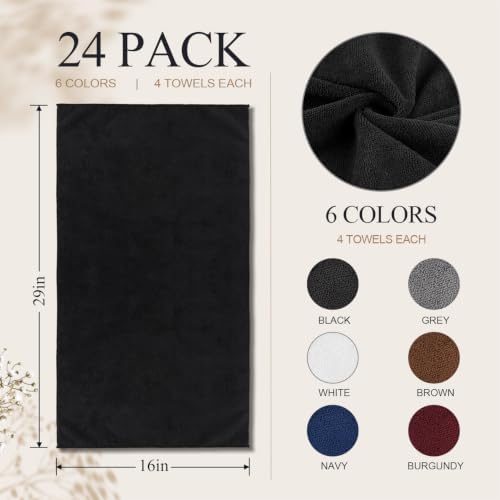 UNIMADE Salon Towels 24 Pack, Microfiber Barber Towels Bulk - Image 2