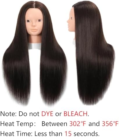 Opini 26" Mannequin Head 80% Real Human Hair for Practice Hair and Makeup - Image 6