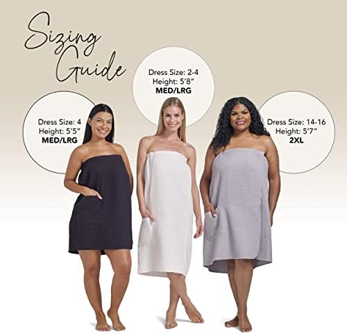Boca Womens Waffle Towel Wrap, Lightweight Waffle Shower Wrap & Sauna Towel - Image 4