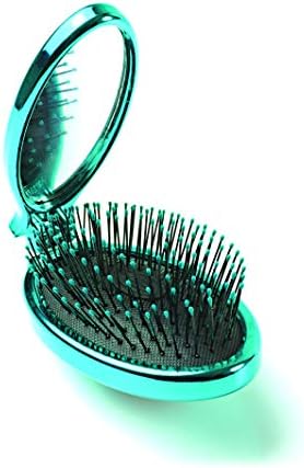 Wet Brush Pop Go Detangler, Blue Teal - Foldable, On-The-Go Design, Travel Brush, Ultrasoft IntelliFlex Bristles, Detangling Hairbrush, Built-In Mirror Handle, Wet & Dry, All Hair Types (Pack of 2) - Image 6