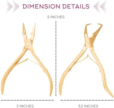 SIVOTE Professional Hair Extension Tools Kit Stainless Steel, Microlink & Itip Extensions Tool Kit, Gold - Image 5