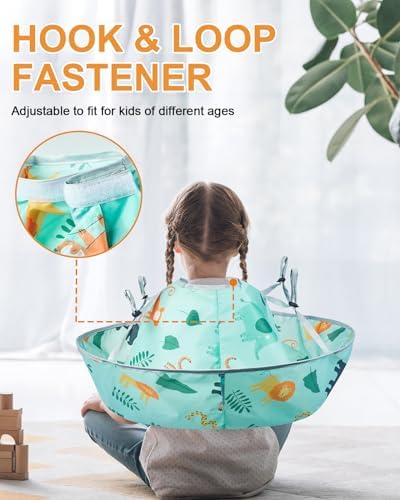Lictin Haircut Capes Umbrella for Kids - Hair Cutting Haircut Cape Kids Waterproof Foldable Adjustment - Image 5