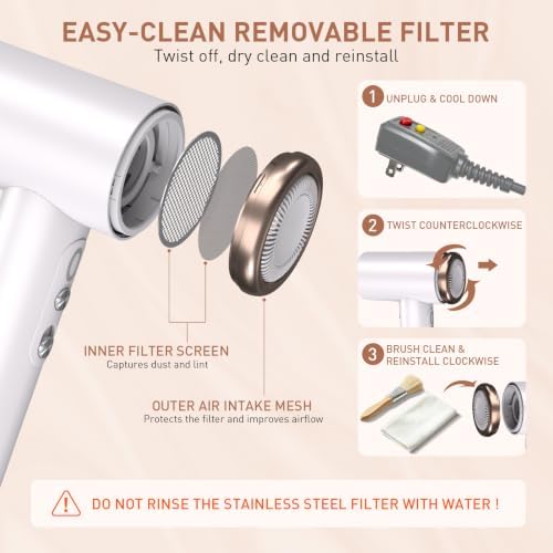 Mythsight StyleVibe High-Speed Ionic Hair Dryer with 3 Attachments - Image 7