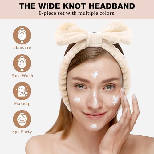 YOOVR 8pcs Spa Headband, Stocking Stuffers for Teen Girls Women (Classic) - Image 6
