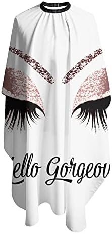 Barber Cape Hello Girl Gorgeous Glitters Eyelash Salon Apron Hair Cutting Cape Barbershop Kits For Women 55''X66'' - Image 2
