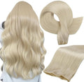 Full Shine Genius Weft Hair Extensions, Blonde Real Human Hair 18 Inch 50g by FullShine