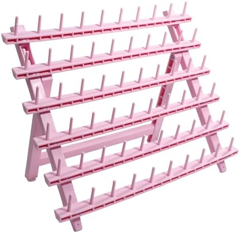 Laflare Braid Rack 60 Spools, PP Braiding Hair Stand, Thread Rack, Sewing Organizer, Quilting, Embroidery - Versatile Extension Holder (Pink) by LAFLARE