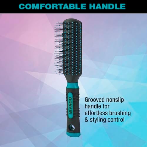 Conair Salon Results Hairbrush for Men and Women, Hairbrush for All Hair Types with Nylon Bristles (Pack of 2) - Image 4