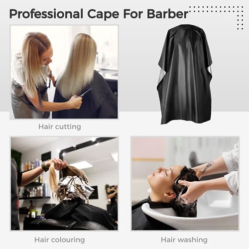 12 PCS Barber Cape, Waterproof Shampoo Capes With Snaps Buttons Closure, Large Hair Cutting Salon Cape Barber (57 x 47 Inch (As shown, 12 PCS) - Image 6
