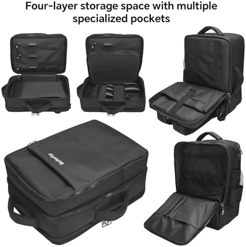 Barber Backpack for Clippers and Supplies, 17.7"x7.9"x13" Large Capacity Four-Layer Hairstylist Backpack, with General-purpose Barber Apron Cape Brush, Barber Bag for Barbershop Salon Home Use - Image 4