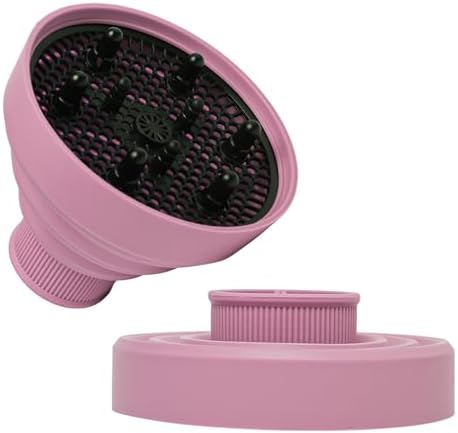 Universal Collapsible Hair Dryer Diffuser Attachment-Foldable Portable Travel and Easy Storage Hair Diffuser Fit Most Hair Dryers with Nozzle Diameter D-1.575Inch to 1.968 Inch (4-5cm)- Pink - Image 2