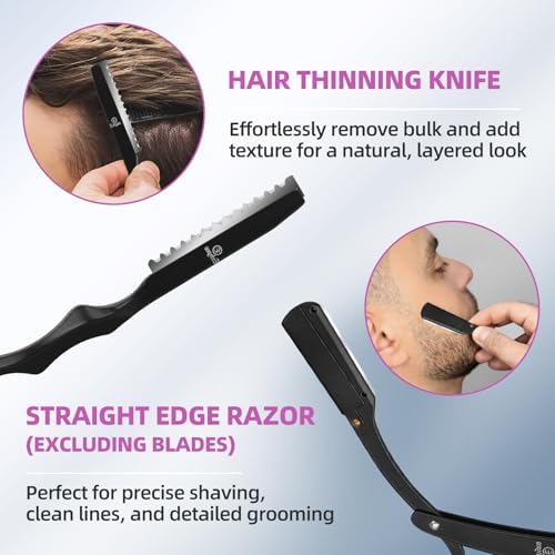 Professional Hair Cutting Scissors - 9 PCS Haircut Scissors Set - Image 4