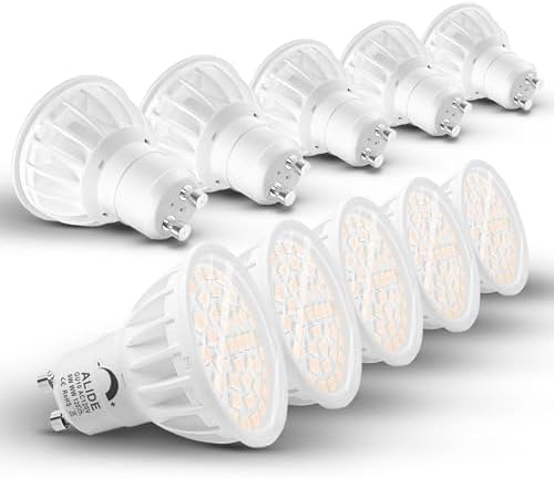 GU10 LED Track Light Bulbs Dimmable 50W Equivalent, 2700K Soft Warm Light by ALIDE