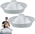 2PCS Hair Catcher for Haircuts, Foldable Hair Cutting Cape Umbrella, Waterproof Haircut Cape for Adults, Hair Trimming Catcher for Salon or Home Hair Cutting (Light Grey) by Unknown