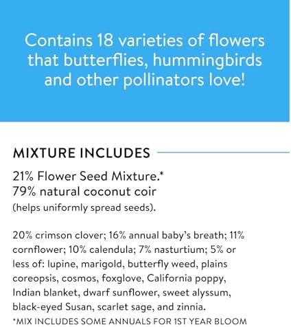 Burpee Wildflower 25,000 Bulk, 1 Bag 18 Varieties of Non-GMO Flower Seeds for Hummingbirds and Butterflies - Image 6