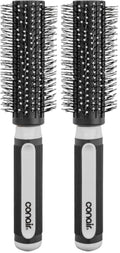 Conair Salon Results Round Brush for Blow Drying, Hairbrush for Blow Out, Hairbrush for All Hair Types (Pack of 2) by conair