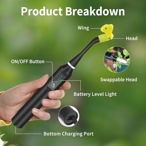 Plant Pollination Tool - USB Rechargeable Vibrating Pollinator for Greenhouse Crops Like Tomatoes and Strawberries - Image 5