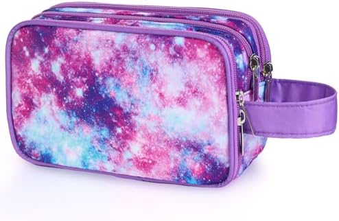 Galaxy-Purple Travel Toiletry Bag, Waterproof Hanging Wash Bag Toiletries for Girls, Kid by Vipdeal