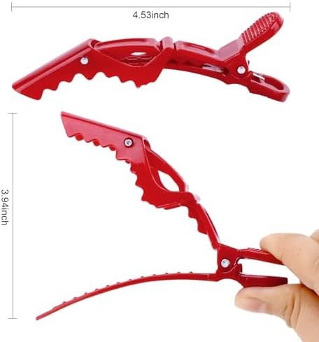 Ondder 24 Pcs Red Large Alligator Hair Clips for Styling Sectioning, Pro Salon Clips for Hair Coloring Cutting, Hair Styling Accessories for Women - Image 2